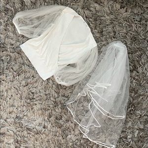 Tulle See Through Skirt with Matching Veil